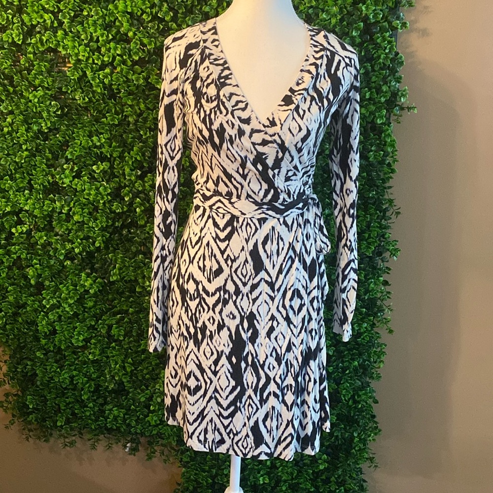 Tart Long Sleeve Animal Print Wrap Dress